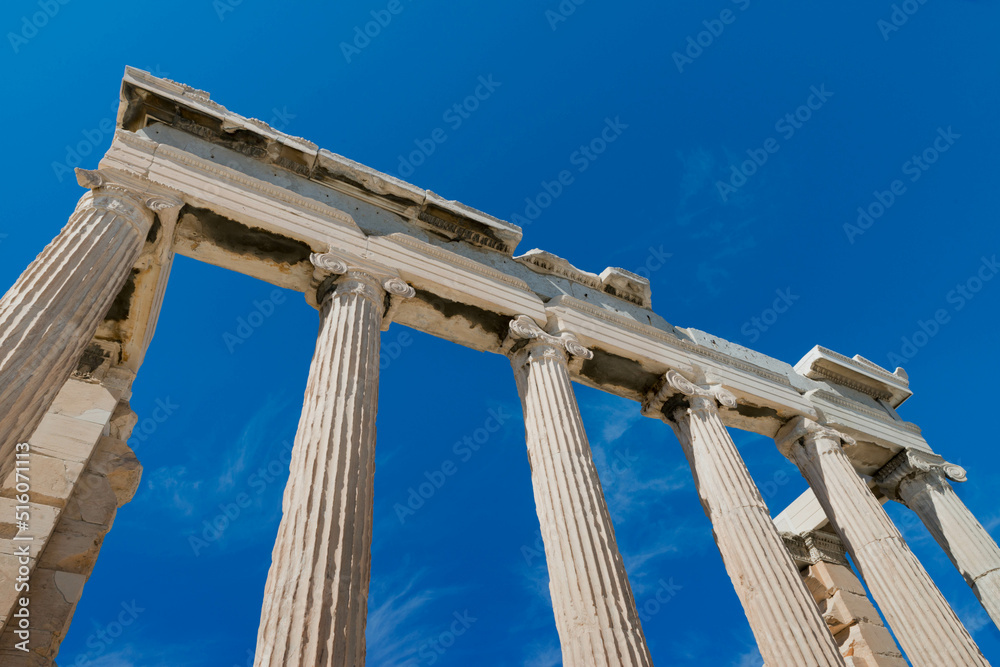 Temple of the Erechtheon on the Acropolis of Athens