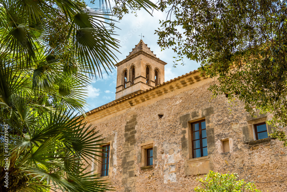Fototapeta premium Streets and old architecture of the city of Polensa, Mallorca island. City Museum