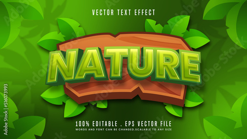 Nature 3d editable text effect font style