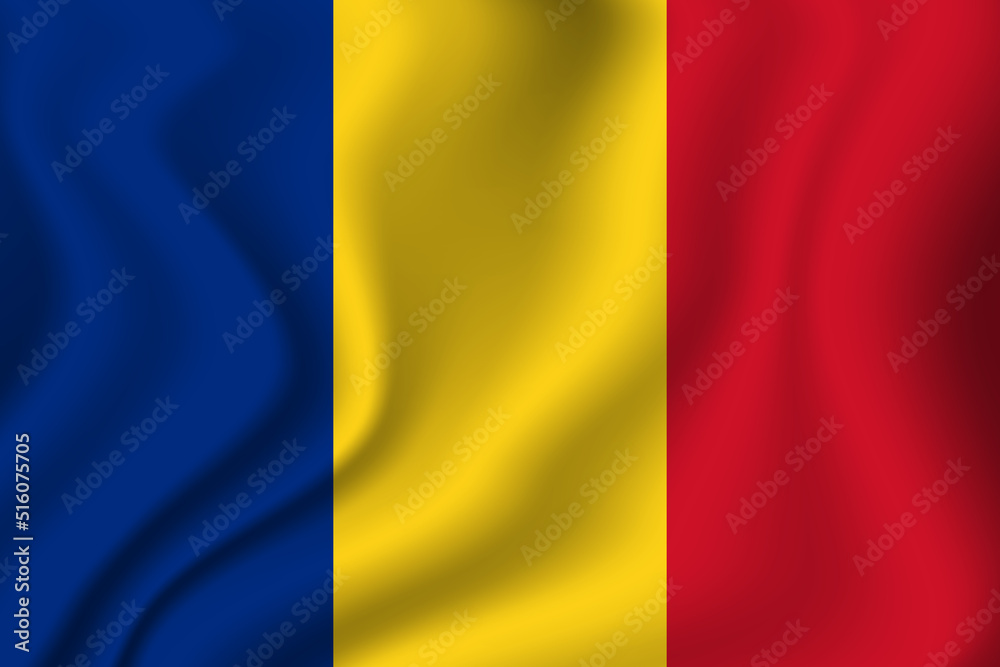 Flag of Romania. Romanian national symbol in official colors. Template icon. Abstract vector background Flag of Romania. Romanian national symbol in official colors. Template icon. Abstract vector background