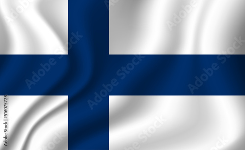 Flag of Finland. Finnish national symbol in official colors. Template icon. Abstract vector background