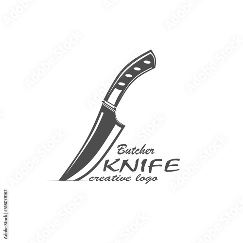vector vintage meat knife logo