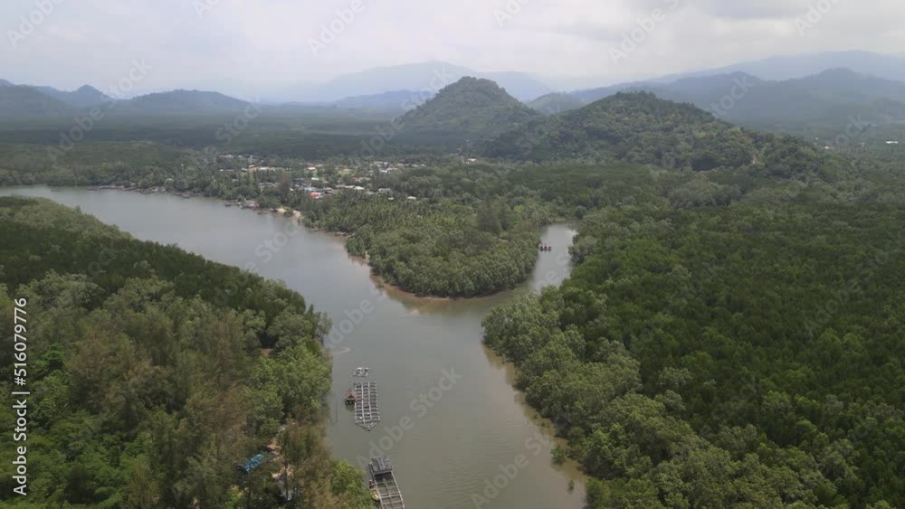 The aerial views of the area around Laem Son National Park in Thailand The aerial views of the area around Laem Son National Park in Thailand