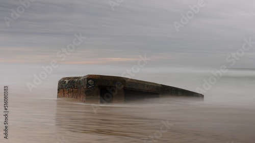 World War 2 bunker in the Pacific Ocean