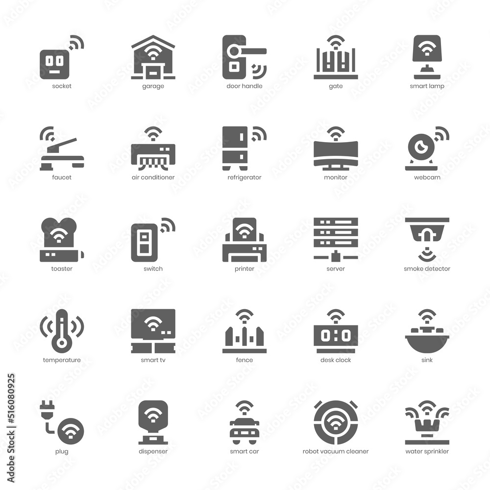 Smart Home Device icon pack for your website, mobile, presentation, and logo design. Smart Home Device icon glyph design. Vector graphics illustration and editable stroke. Smart Home Device icon pack for your website, mobile, presentation, and logo design. Smart Home Device icon glyph design. Vector graphics illustration and editable stroke.