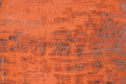 Obraz na płótnie The texture is a rusty metallic orange painted surface with paint cracks and rust spots. background w salonie