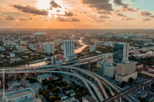 Railway station in Brickell Miami
