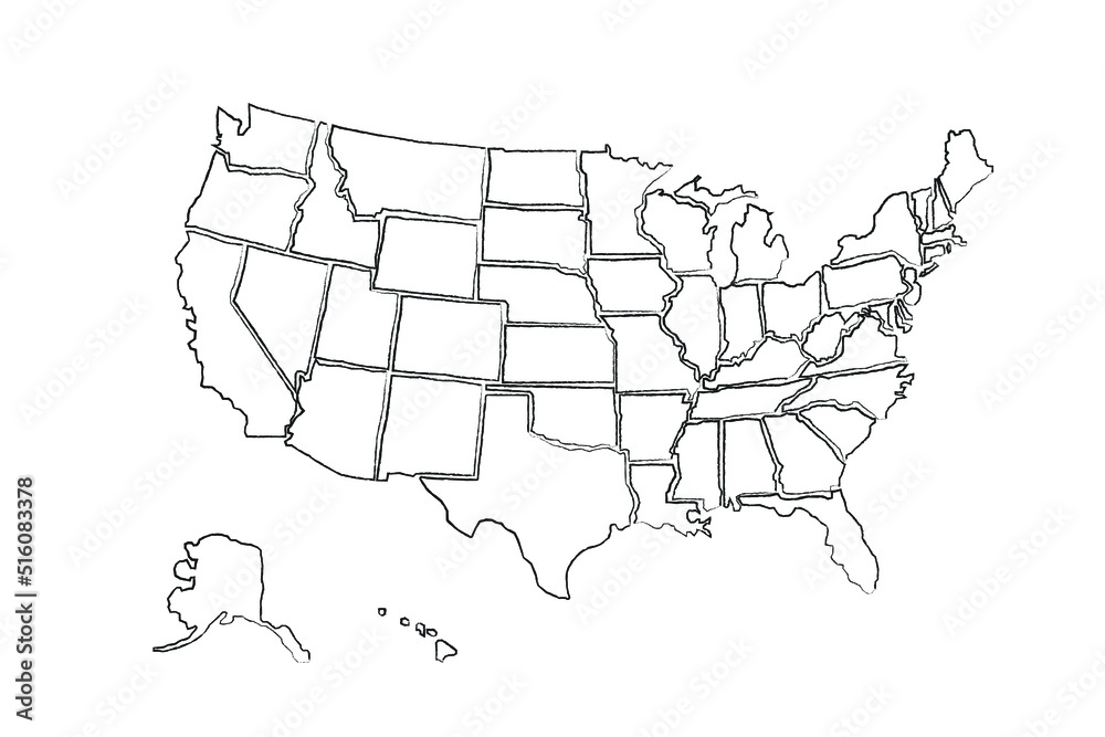 Fototapeta premium USA map