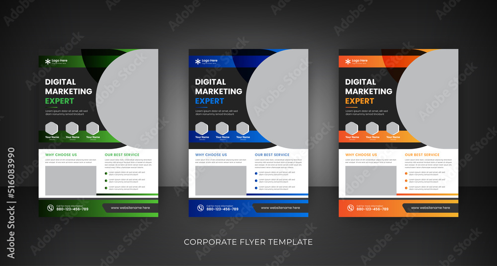 Corporate business conference flyer template Design 