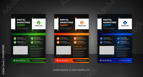 Corporate business conference flyer template Design 