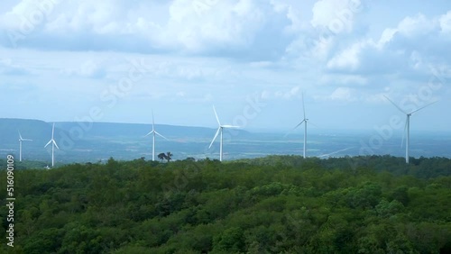 Windmill electric power in mountain