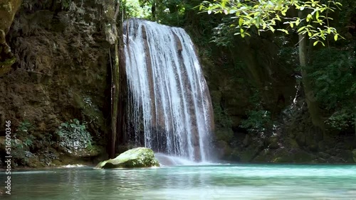 Erawan Waterfall beautiful nature in kanchanaburi Thailand