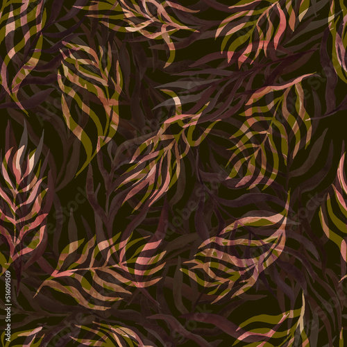 autumn branches with leaves seasonal seamless pattern