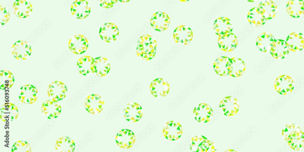 Light green, yellow vector backdrop with dots. Light green, yellow vector backdrop with dots.