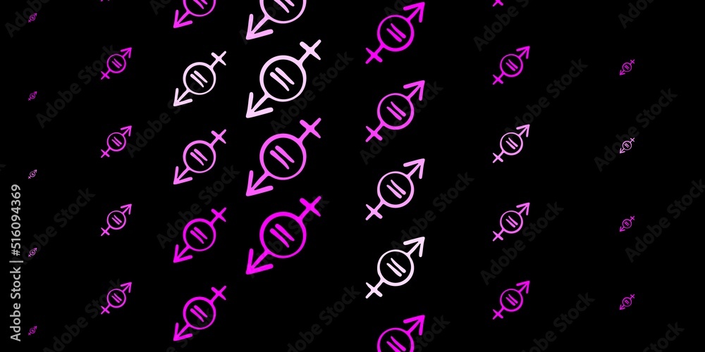 Dark Pink vector texture with women's rights symbols. Dark Pink vector texture with women's rights symbols.