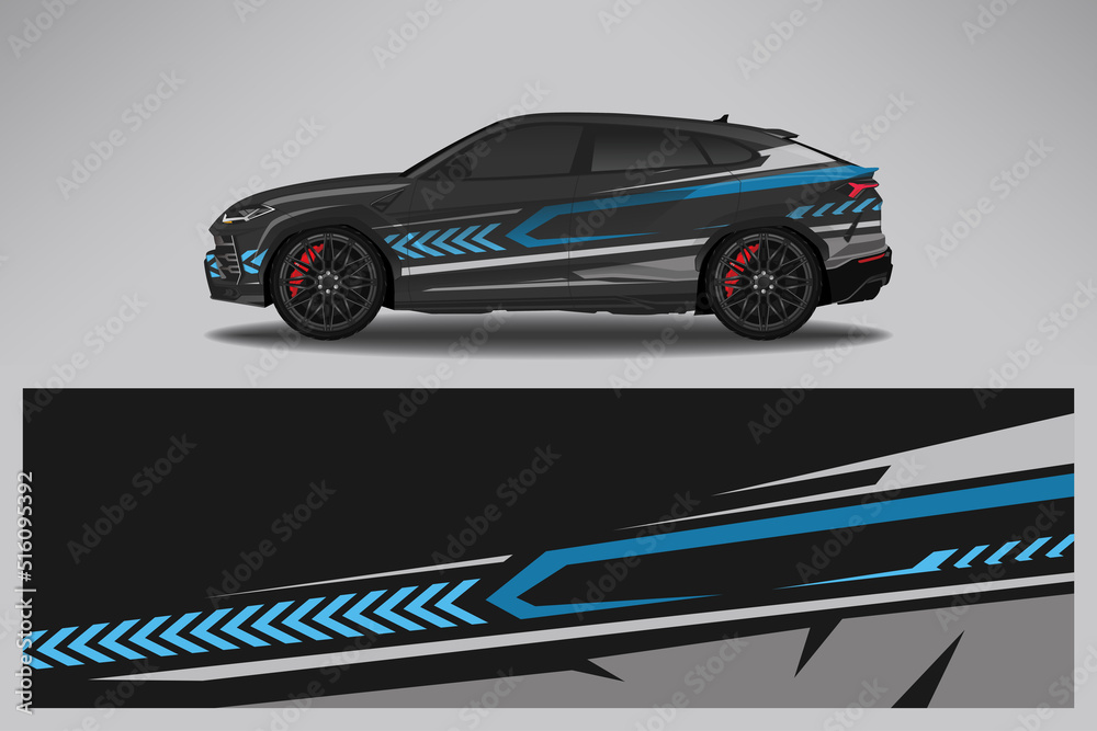 Car wrap decal design vector, custom livery race rally car vehicle sticker and tinting. Car wrap decal design vector, custom livery race rally car vehicle sticker and tinting.