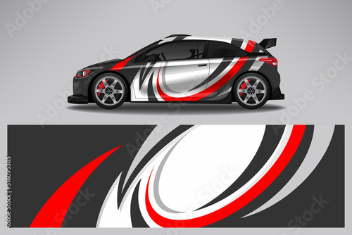 Car wrap decal design vector  custom livery race rally car vehicle sticker and tinting.