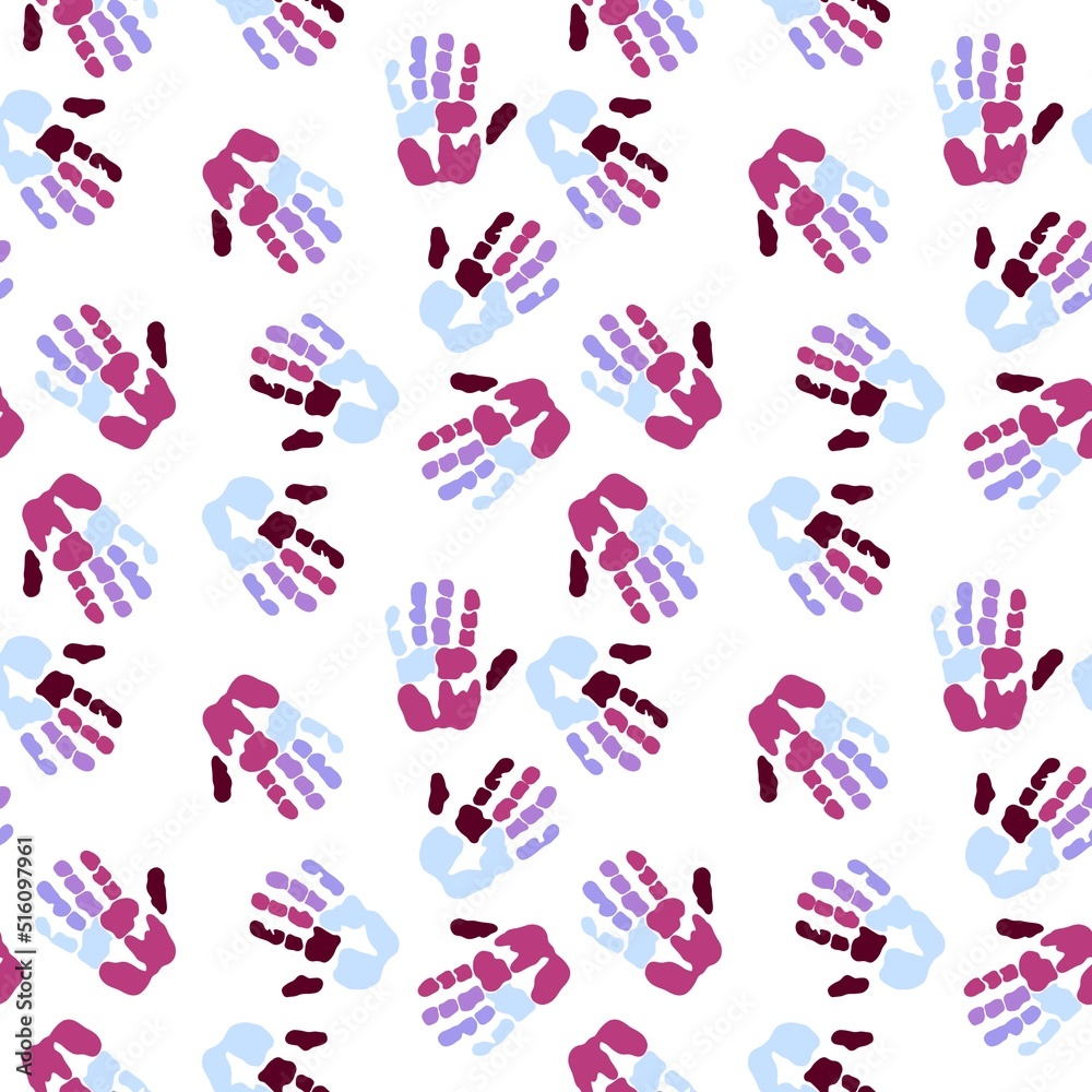 Handprint seamless team work pattern for school and kids and wrapping paper and notebooks and clothes print Handprint seamless team work pattern for school and kids and wrapping paper and notebooks and clothes print