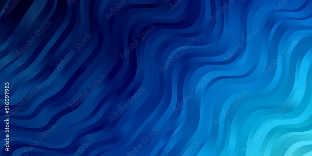 Fototapeta premium Light BLUE vector background with bent lines.