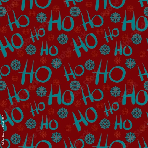 Christmas seamless Santa ho ho ho pattern for new year gifts and wrapping paper and notebooks and accessories and kids