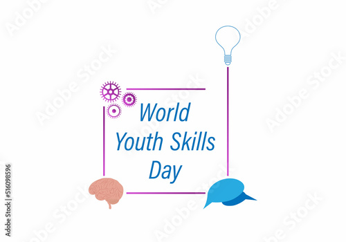 World Youth Skills Day, Vector Illustration.