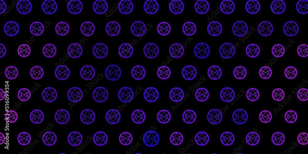Dark Pink vector background with occult symbols. Dark Pink vector background with occult symbols.