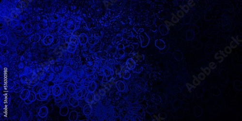 Dark blue vector template with abstract forms.