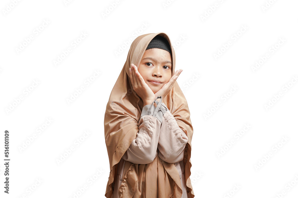 girls wearing hijabs and brown Muslim clothes girls wearing hijabs and brown Muslim clothes