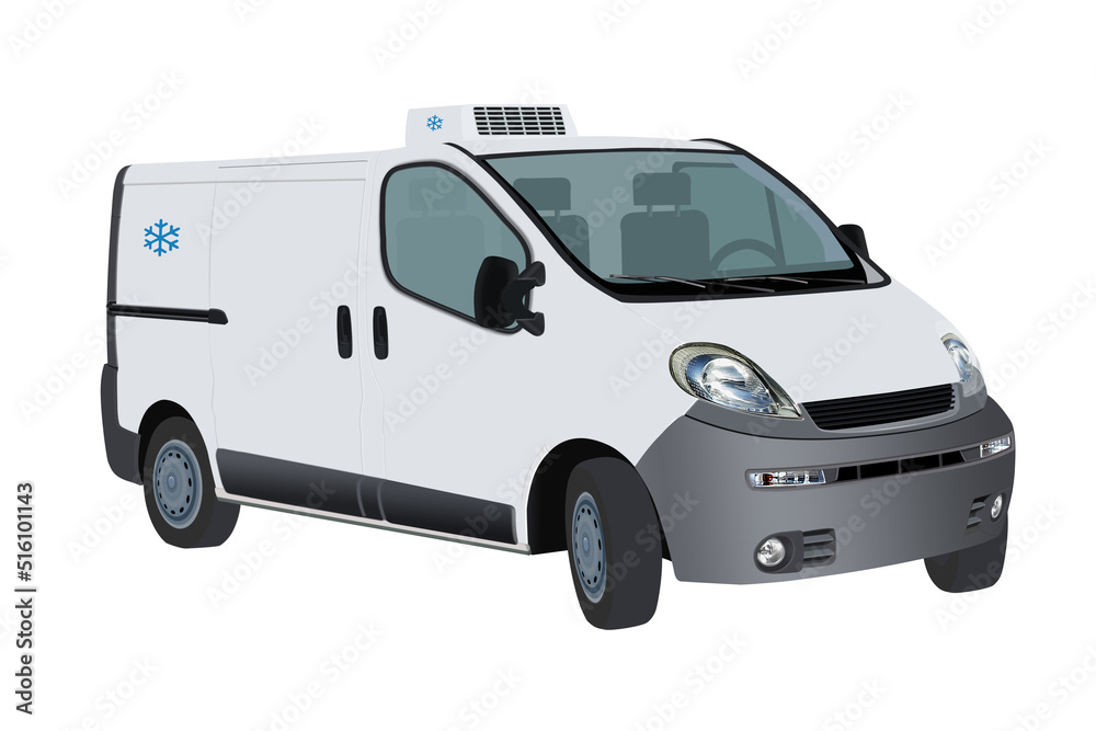 Refrigeration van illustration, freezer van Refrigeration van illustration, freezer van