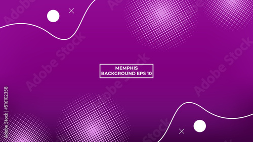 Violet Memphis Background is suitable for flyers, banners, advertisements, posters, and websites. vector illustration 
