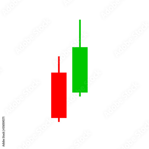 Candlestick chart illustration