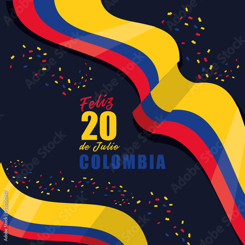 colombia independence day card