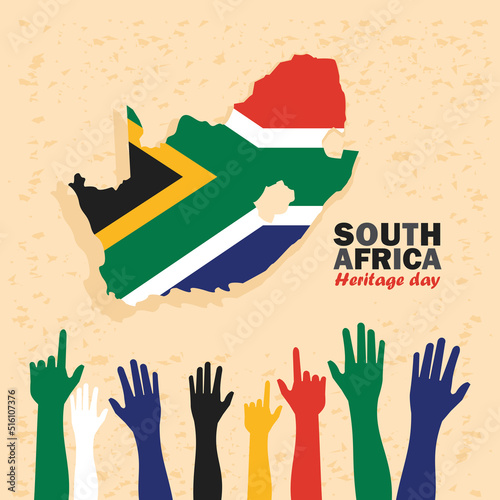 heritage day lettering postcard