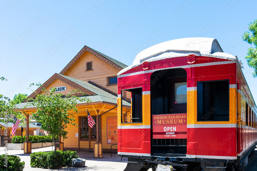Folsom Railroad Museum and Depot in Historic District Folsom
