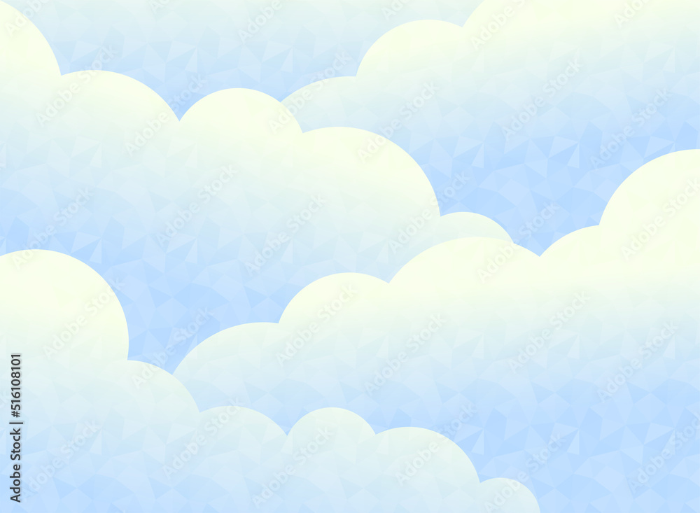 淡い青色の雲の背景
