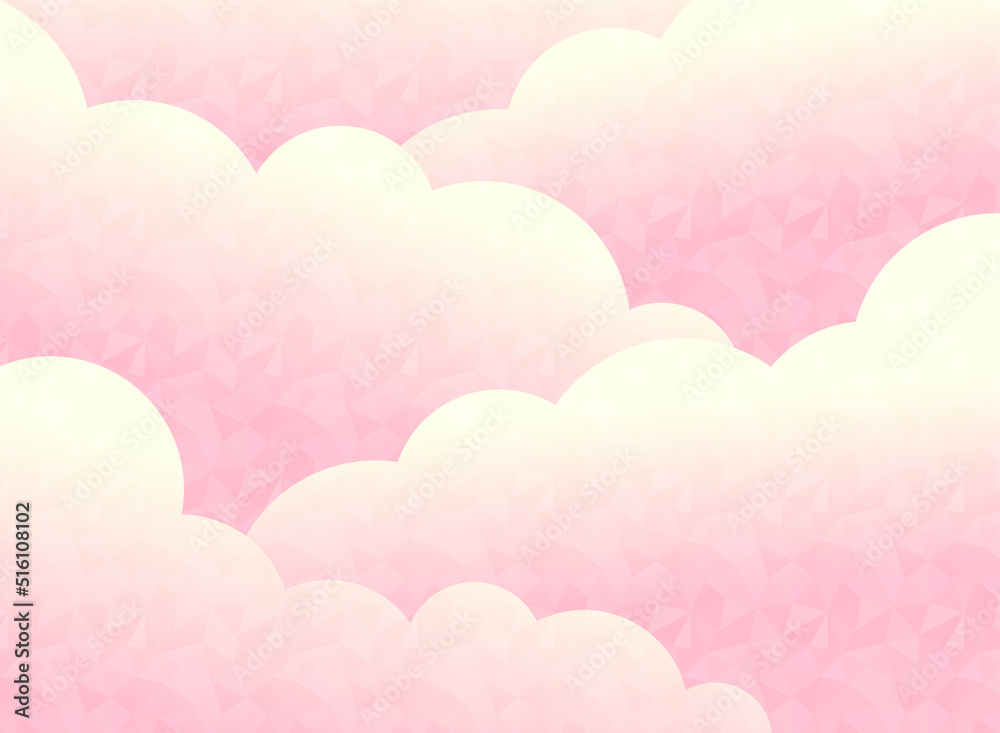 淡いピンク色の雲の背景