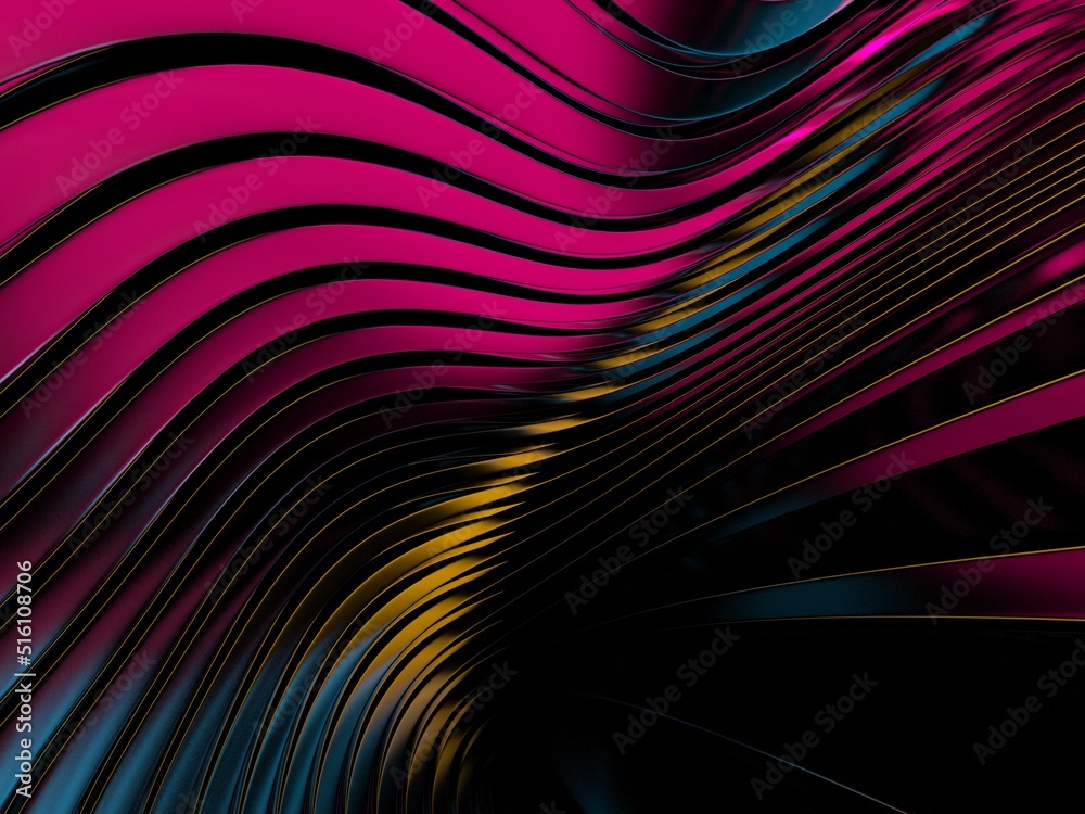 Colorful abstract background.. Wavy stripes design template - obrazy, fototapety, plakaty 