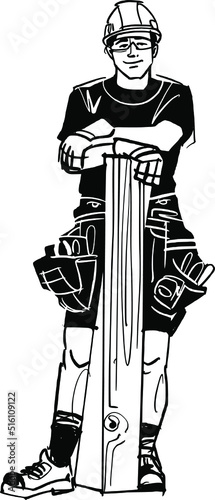 hand drawn illustration of an man