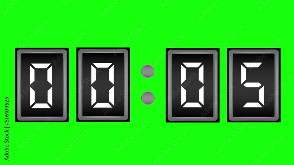 Special 1 Minute Clock Timer Green Screen 4K Animation in Modern Style