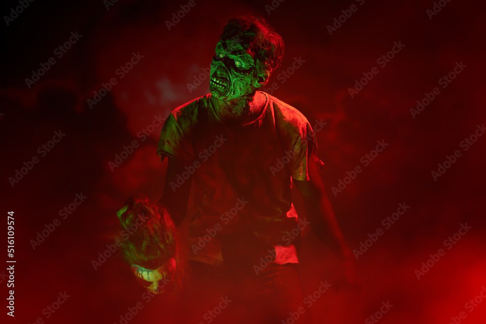 terrible bloodthirsty zombie