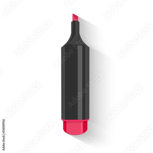 Маркер or felt-tip pen in a realistic style on a white background