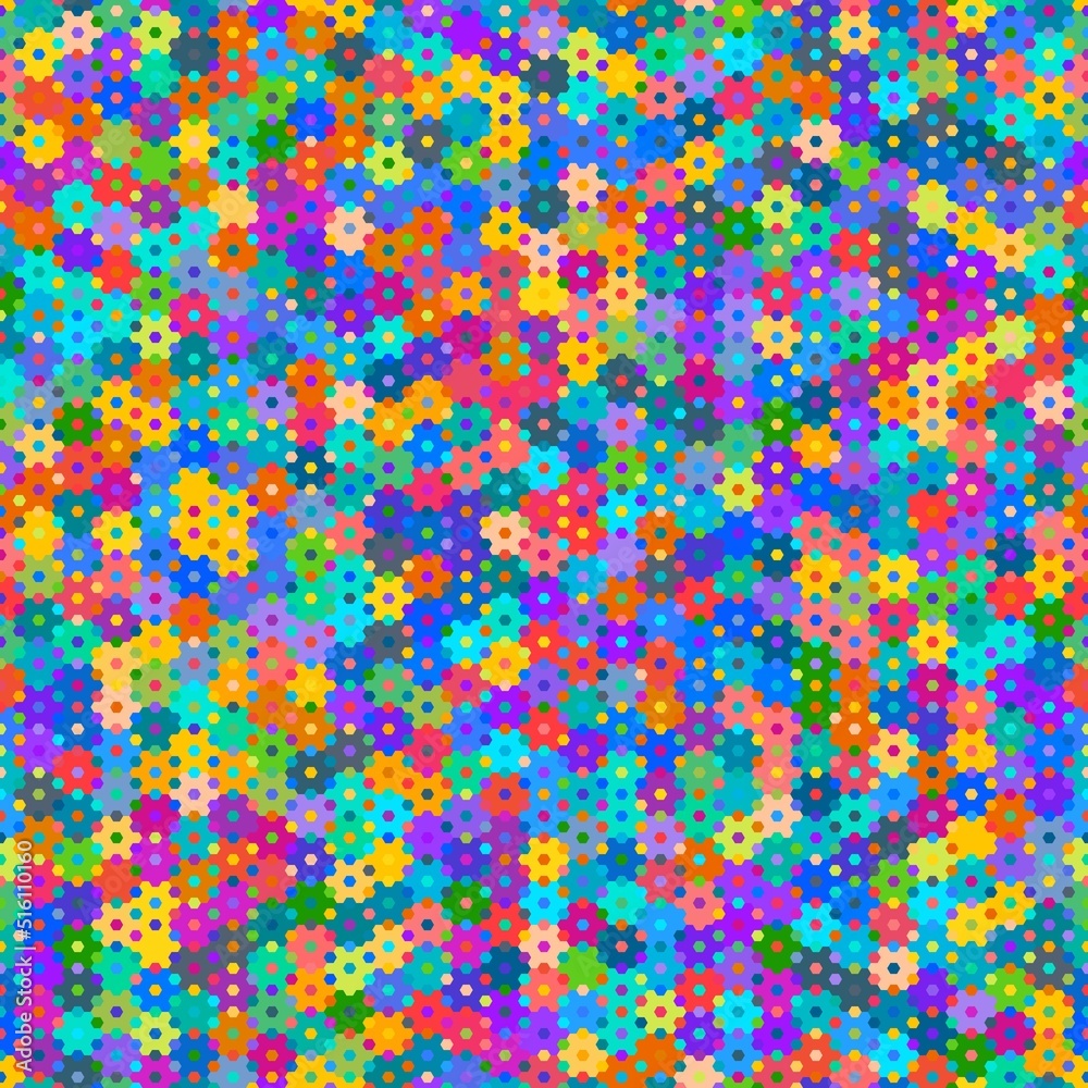 Vector seamless multicolored mosaic pattern. Graphic seamless pattern