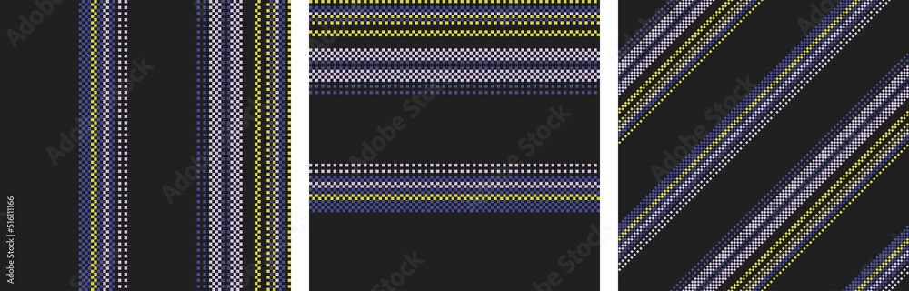 Set seamless stripe pattern. Set seamless stripe pattern.