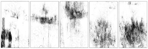 Distressed overlay textures vector colection. Dust overlay textured on white background.