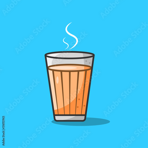 Indian hot drink chai vector illustration .