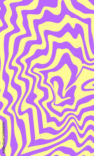 1970 Trippy and Wavy Swirl Pattern. Vintage Psychedelic. Hand-Drawn Vector Illustration. Seventies Style, Groovy Wallpaper, Print. Flat Design, Hippie Aesthetic. Y2K. 70s, 80s, 90s vibes.
