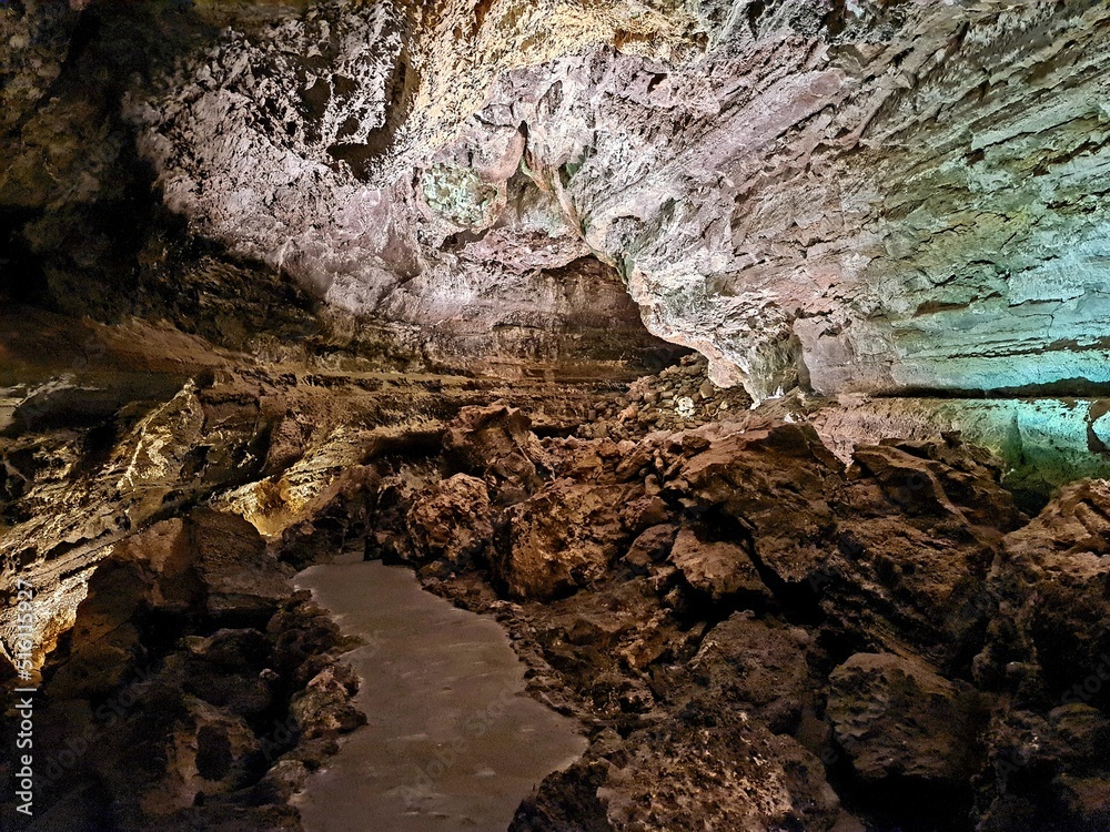 Obraz premium Lanzarote, Cueva de los Verdes 
