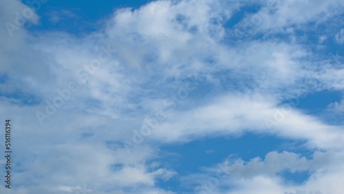 white clouds in the sky  beautiful natural scenery