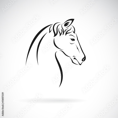 Fototapeta Naklejka Na Ścianę i Meble -  Vector of horse head design on white background. Wild Animals. Easy editable layered vector illustration.