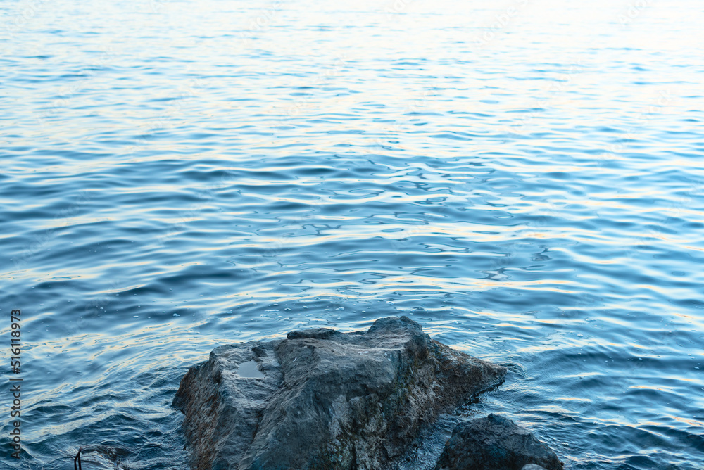 Nature background with big stones in the sea